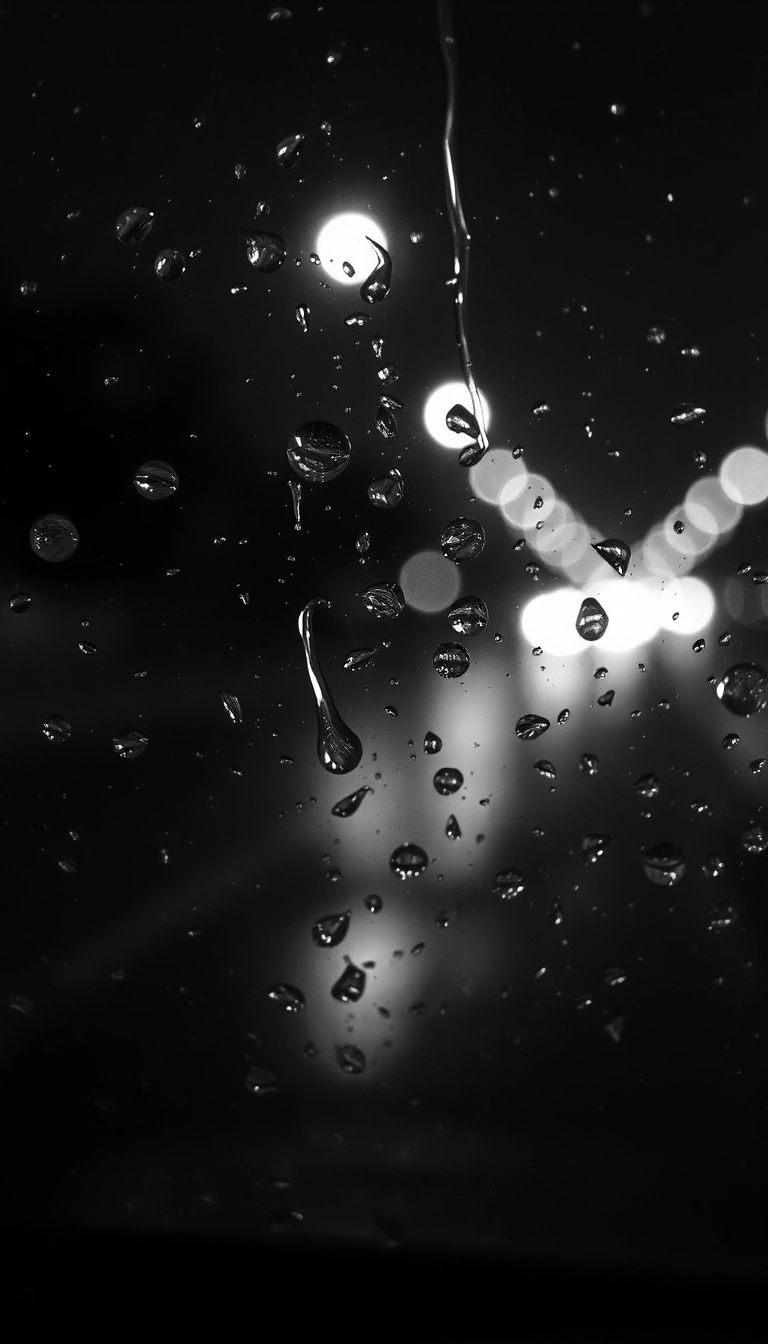 HD iPhone Night Car Rain Aesthetic Wallpaper Royalty-Free Stock Photo